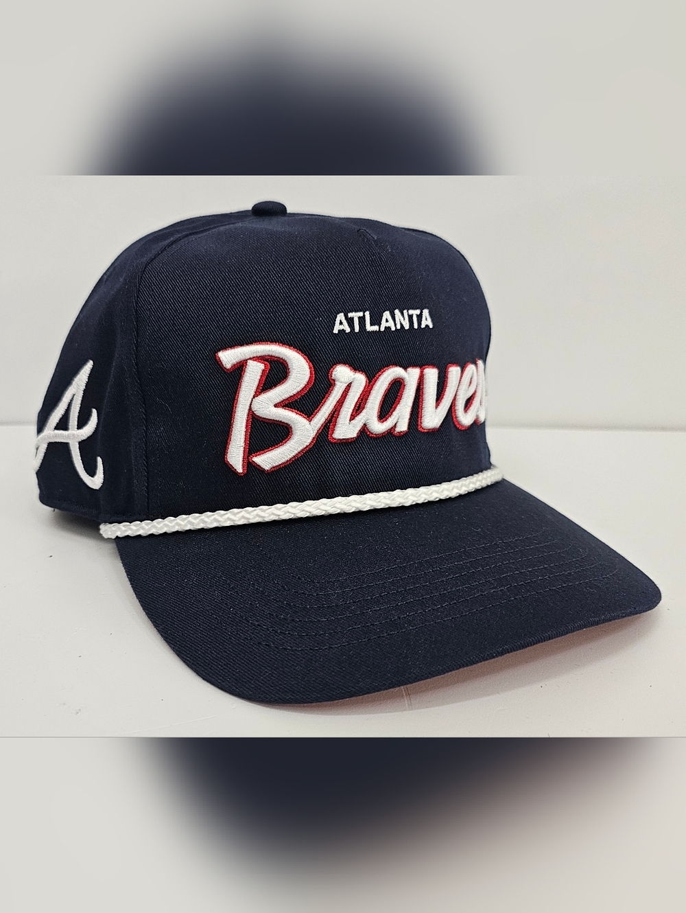 Atlanta Braves '47 Navy Dropshadow Rope Hitch Snapback Adjustable Hat (NWOT)